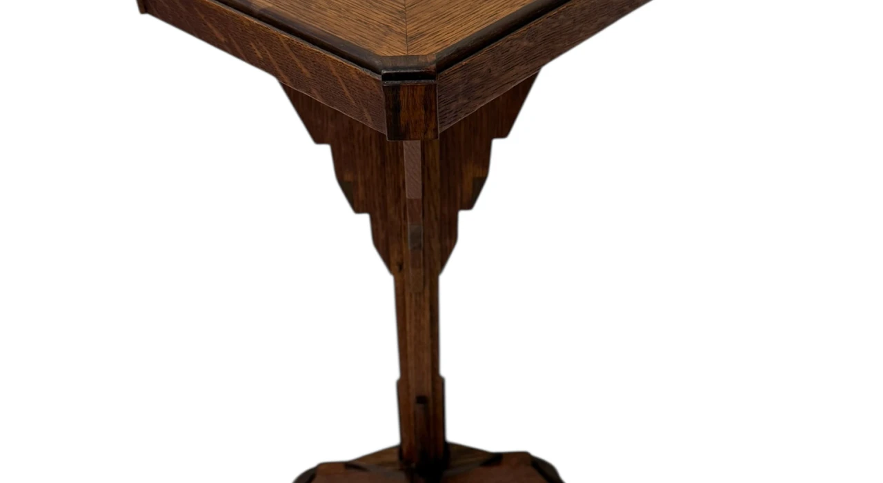 Art Deco Amsterdamse School Petite Pedestal Table, 1920s